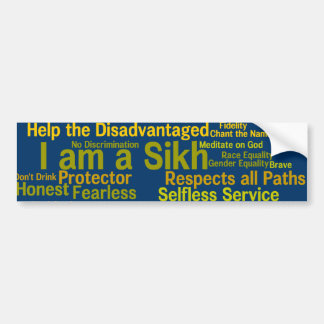 Coche Soy pegatina para el parachoques sikh