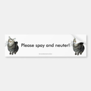 Coche "Spay y neutralice por favor" a la pegatina para