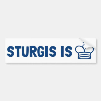 Coche Sturgis es rey pegatina para el parachoques