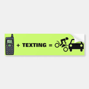 Coche Teléfono celular + Pegatina para el parachoques d