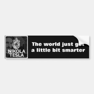 Coche Tesla la pegatina para el parachoques del genio