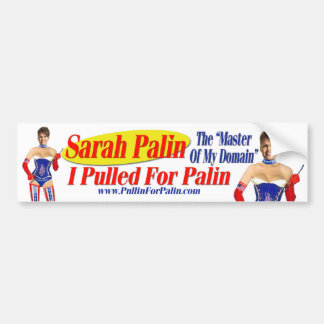 Coche Tiré para Palin - amo de mi. Pegatina para el