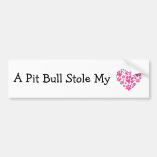 Coche Un pitbull robó a mi pegatina para el parachoques