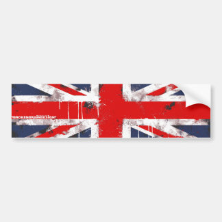 Coche Union Jack - pegatina para el parachoques