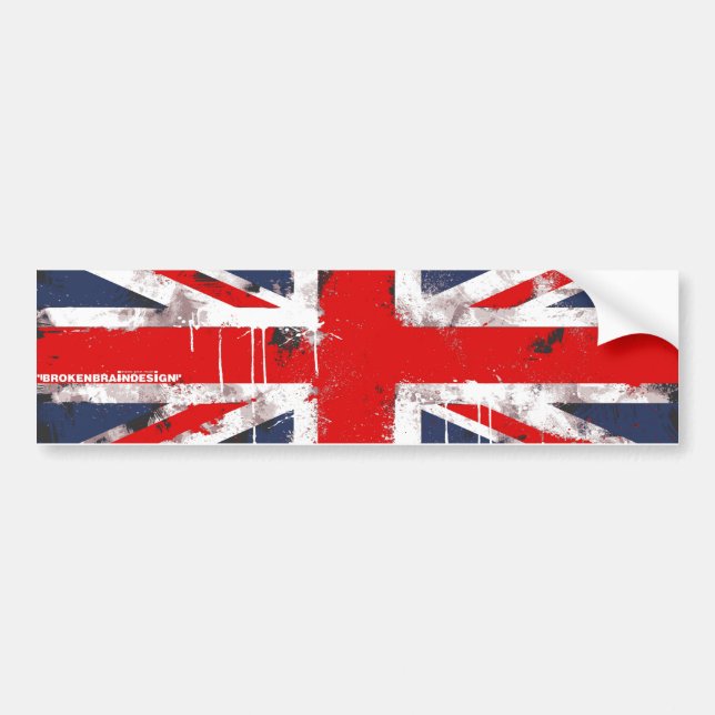 Coche Union Jack - pegatina para el parachoques (Frente)