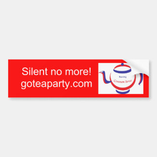 Coche ¡Va la fiesta del té! Pegatina para el parachoques