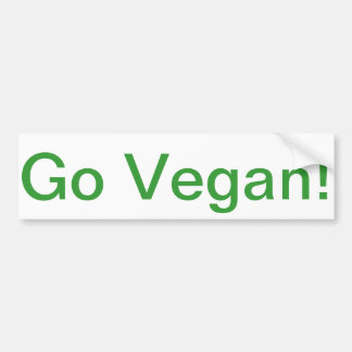 Coche va la pegatina para el parachoques del vegano