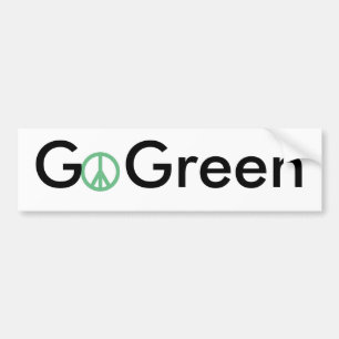 Coche Va la pegatina para el parachoques verde
