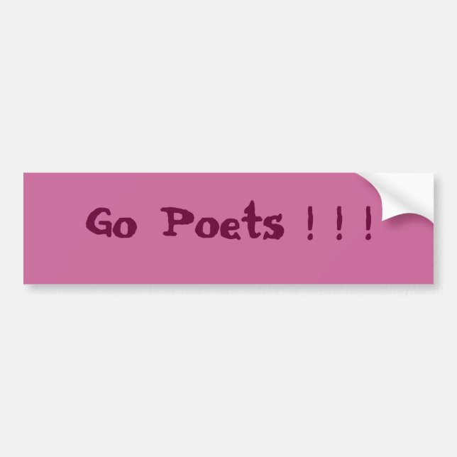 Coche ¡Van los poetas! ¡! ¡! pegatina para el (Frente)