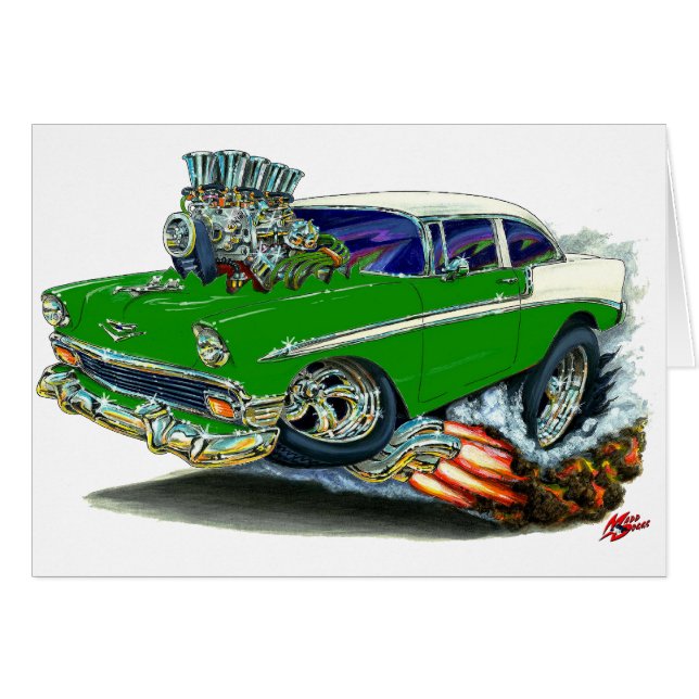 Coche verde 1956 de Chevy Belair (Anverso (Horizontal))