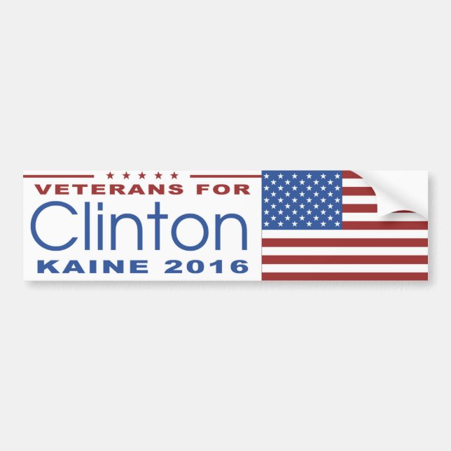 Coche Veteranos para Clinton/la pegatina para el (Frente)