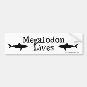 Coche ¡Vidas de Megalodon!  Pegatina para el parachoque