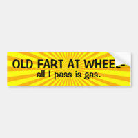 Viejo Fart en la pegatina para el parachoques de