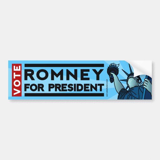 Coche Voto Romney para la pegatina para el parachoques (Frente)
