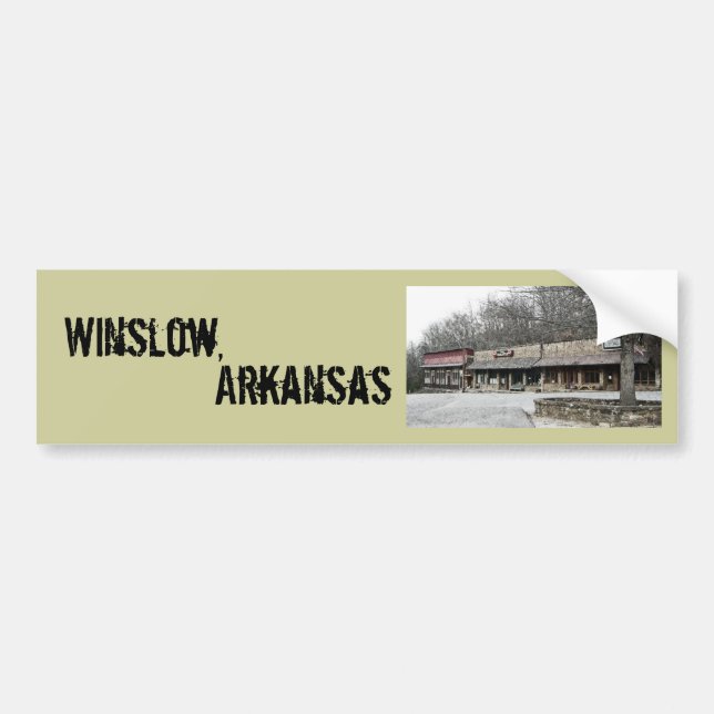 Coche Winslow, pegatina para el parachoques de Arkansas (Frente)