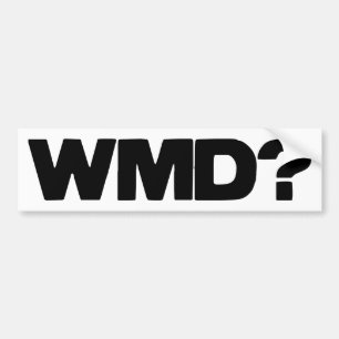 Coche ¿WMD? Pegatina para el parachoques