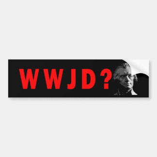 Coche ¿WWJD? Pegatina para el parachoques