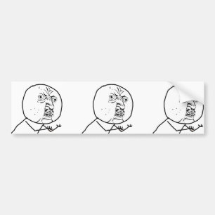 Coche Y U NINGUNA (original) - pegatina para el