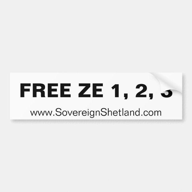 Coche ZE LIBRE 1, 2, pegatina para el parachoques 3 (Frente)