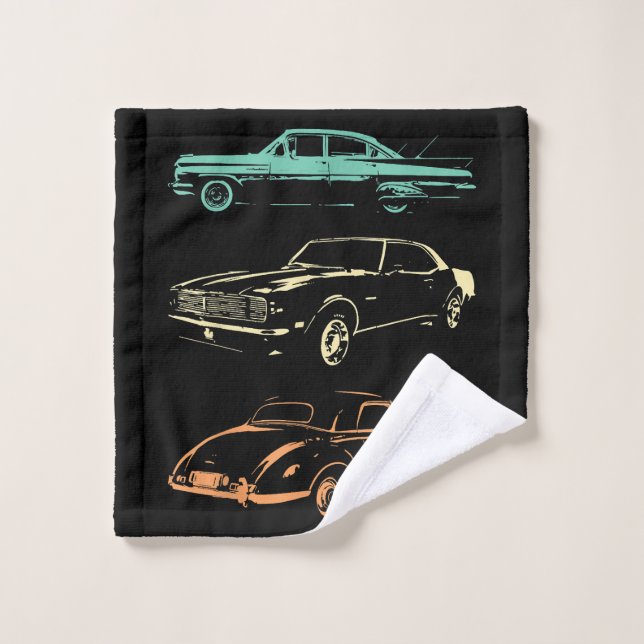 Coches de época - Retro gráfico de 80 y 90 (Toallita)