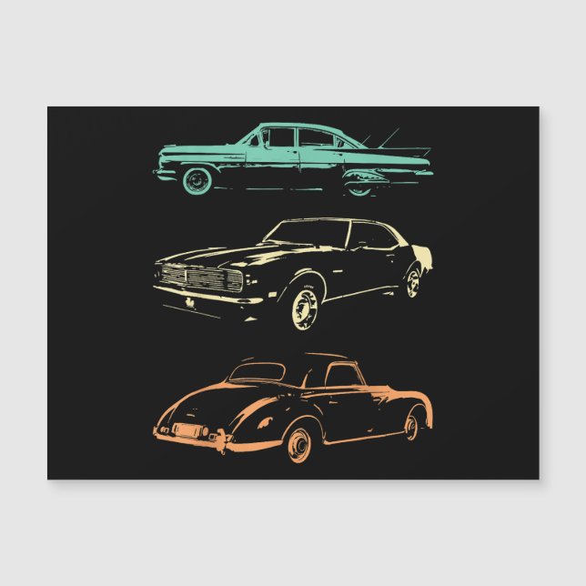 Coches de época - Retro gráfico de 80 y 90 (Anverso)