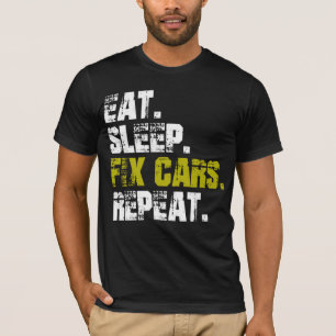 Coches De Fijación Del Sueño Repita Camiseta Mecán