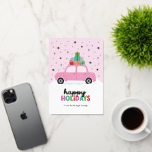 Coches de vacaciones felices con regalos de Navida