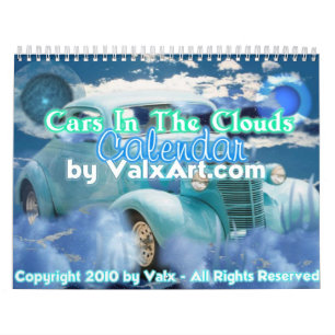 Coches en el calendario de las nubes por