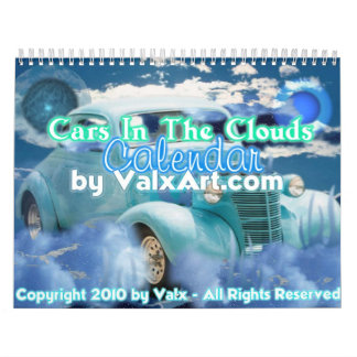 Coches en el calendario de las nubes por