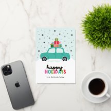 Coches Felices Fiestas con Regalos de Navidad en A
