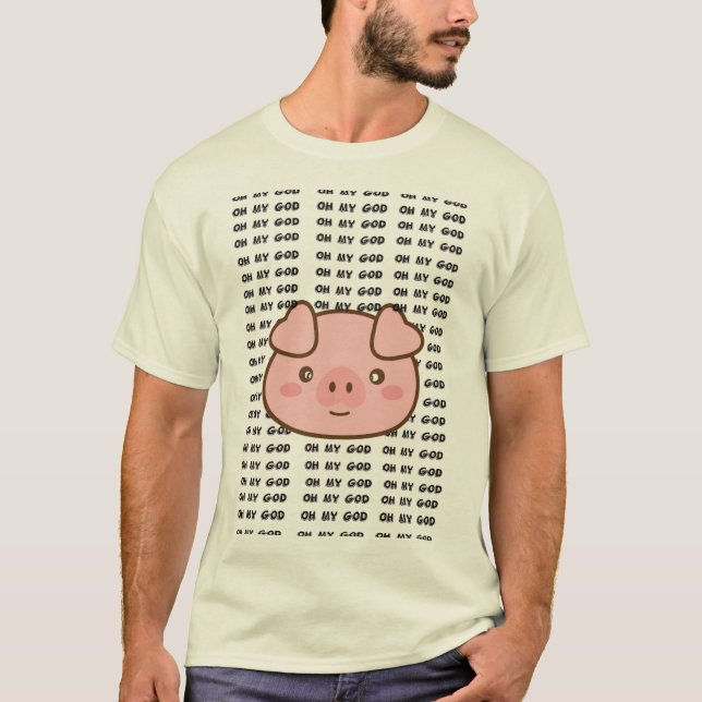 Cocho de la camiseta de lunes Dieu del cerdo de (Anverso)