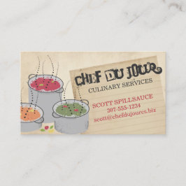 Cocido al vapor de la tarjeta de visita al vapor