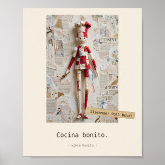 Cocina bonito — Juguetes de Tela Póster
