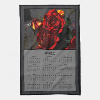 Cocina Calendario del paño de 2015 rosas del veneno