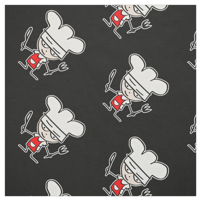 Cocina casera de tela textil con estampado persona (Retal)