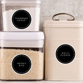 Cocina Círculo Moderna y Etiquetas de Almacenamien