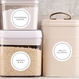 Cocina Círculo Moderna y Etiquetas de Almacenamien