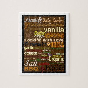 Cocina con amor Rompecabezas de arte de palabras