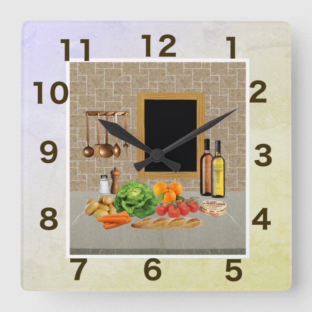 cocina cuadrada del reloj (Anverso)
