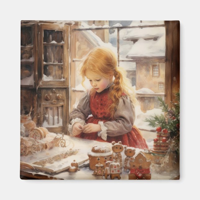 Cocina de campo de pan de jengibre #2 imán (Frente)