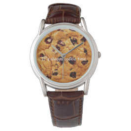 Cocina de chocolate con reloj masculino