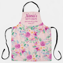 Cocina de Cute nana delantal color de agua floral 