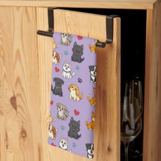 Cocina de gatitos y cachorros Toalla