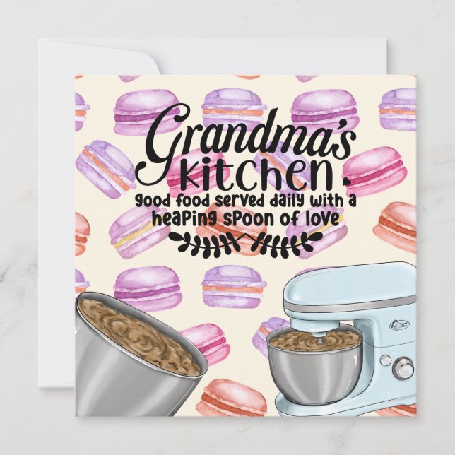 Cocina de la abuela servida todos los días con él (Anverso)