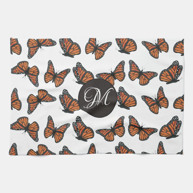 Cocina de mariposas monarca Toalla de 16" x 24" (Horizontal)