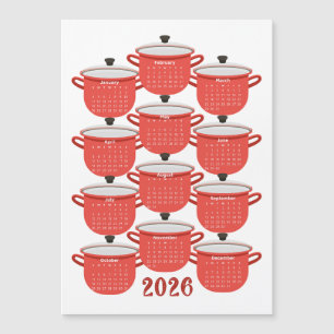 Cocina del calendario 2026 Red Cookware