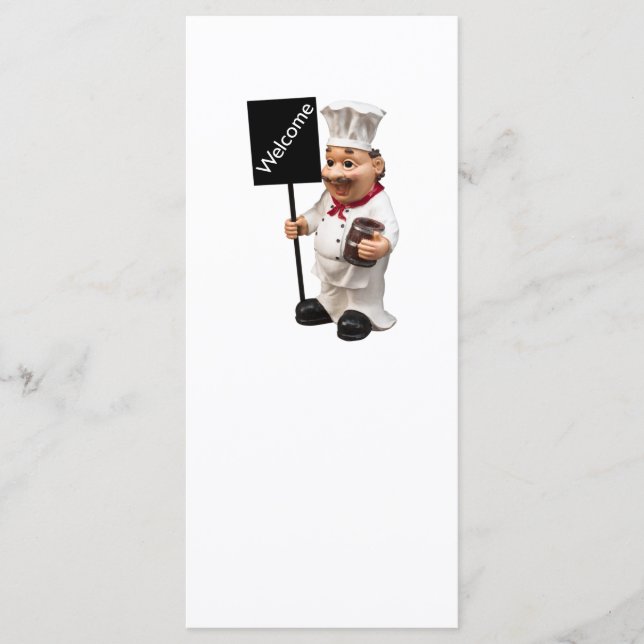 Cocina del chef - Tarjeta de menú BIENVENIDA (Anverso)