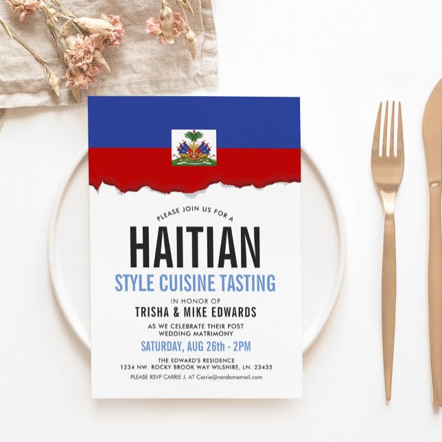 Cocina haitiana| Invitación de marca de Fiesta (Subido por el creador)