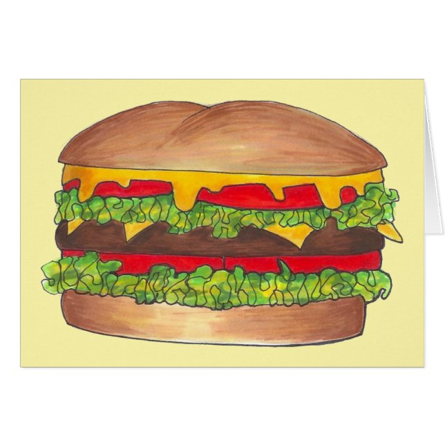 Cocina Hamburger Burger Cheeseburger Comida Rápida (Anverso (Horizontal))