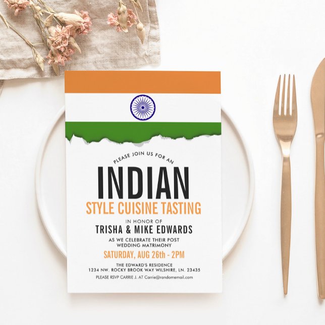 Cocina india| Invitación blanca con marca de Fiest (Subido por el creador)
